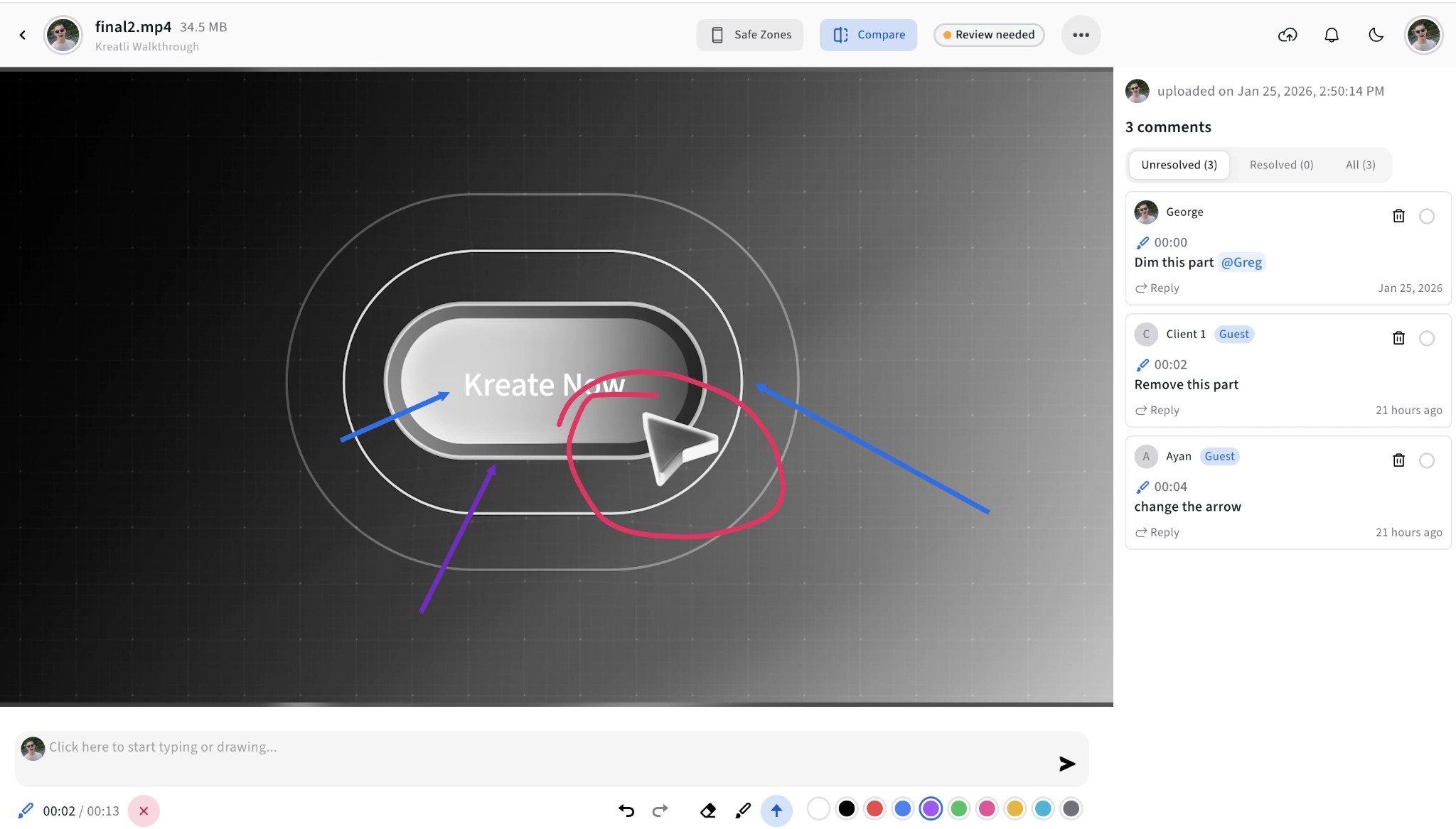 Add frame-accurate comments and annotations on video